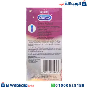 واقي ذكري مضلع دوريكس ريبد 10 قطعة – 10 Piece Extra Ribbed Condom Set استخام واقي ذكري مضلع دوريكس