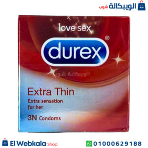 ديوركس واقي ذكري رفيع للإحساس بالإثارة والمتعة 3 كندوم - durex extra thin extra sensation for her 3 condoms ديوركس واقي ذكري رفيع