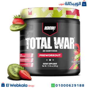 توتال وار بري ورك اوت سريع المفعول – redcon1 total war pre workout strawberry kiwi 30 servings توتال وار بري ورك اوت سريع المفعول – redcon1 total war pre workout strawberry kiwi 30 servings