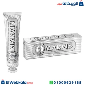معجون اسنان مارفس لتفتيح لون الأسنان marvis toothpaste whitening mint 85ml معجون اسنان مارفس لتفتيح لون الأسنان marvis toothpaste whitening mint 85ml