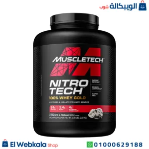 واي بروتين جولد لبناء العضلات | nitrotech whey gold 5lbs 2.27kg cookies & cream واي بروتين جولد لبناء العضلات | nitrotech whey gold 5lbs 2.27kg cookies & cream
