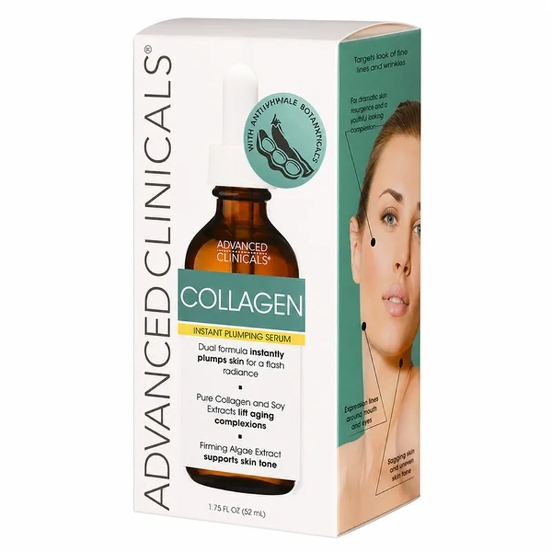 سيروم الكولاجين أدفانسد كلينك لترطيب البشرة – Advanced Clinicals Collagen Instant Plumping Serum 1.75 fl oz (52 ml) - CI125 سيروم الكولاجين أدفانسد كلينك لترطيب البشرة – Advanced Clinicals Collagen Instant Plumping Serum 1.75 fl oz (52 ml)