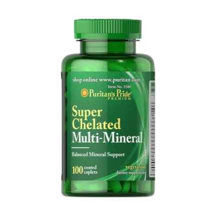 حبوب ملتي مينيرال والزنك لدعم الصحة العامة للجسم – Super Chelated Multi Mineral with Zinc 100 Tabs