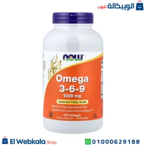 حبوب اوميغا 369 لتعزيز صحة القلب | omega 3-6-9 ,250 softgels, 1000mg, Now حبوب اوميغا 369 لتعزيز صحة القلب | omega 3-6-9 ,250 softgels, 1000mg, Now